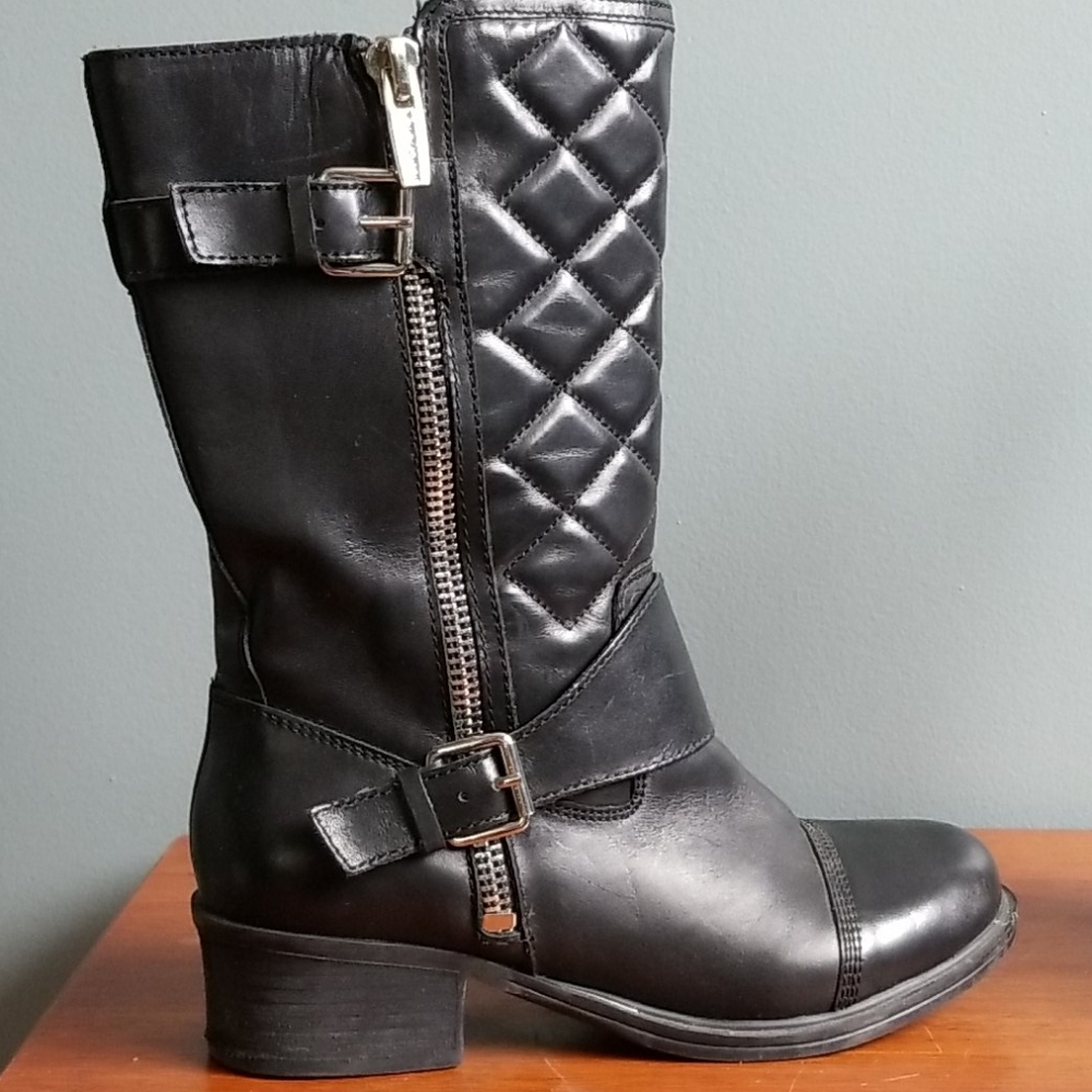 Marc Fisher Leather Moto Style Boots